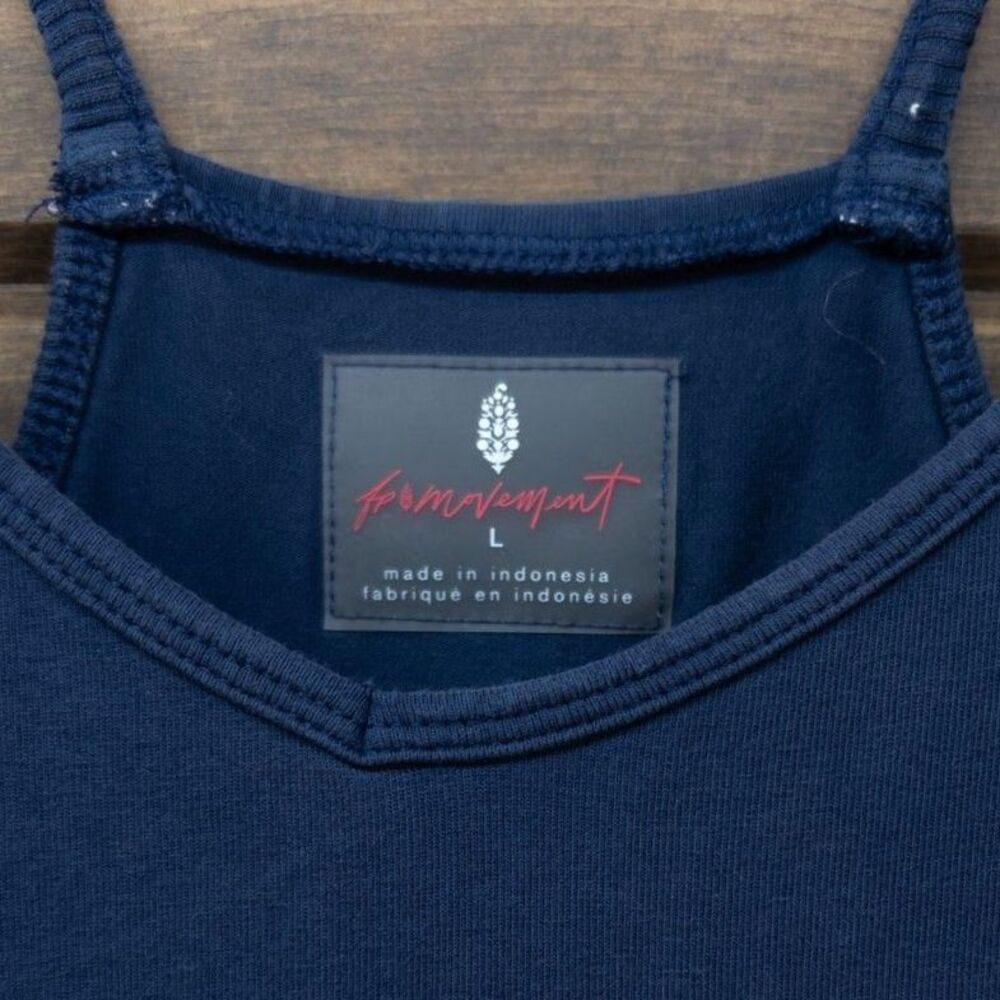 Free People Movement Hot Shot Onesie Navy Sleeveless Romper Size Large Jumpsuit - Picture 5 of 9